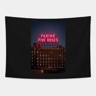 Farine Five Roses Night Montreal Tapestry