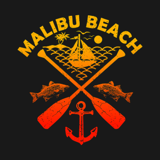 Malibu Beach, America, Boat Paddle T-Shirt