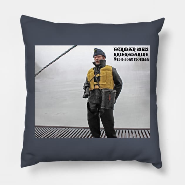 German WW2 Kriegsmarine Submariner Pillow by Busybob