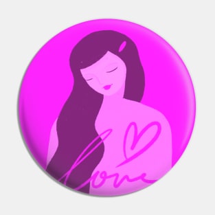 Pink Love and a lovely pink girl Pin