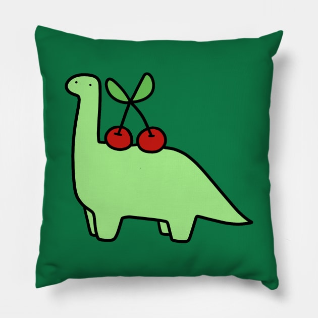 Cherry Long Neck Dino Pillow by saradaboru