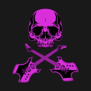 Glam Rock Skull Guitars T-Shirt