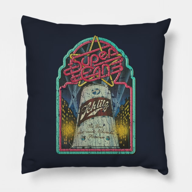 Schlitz Super Can 1974 Pillow by JCD666