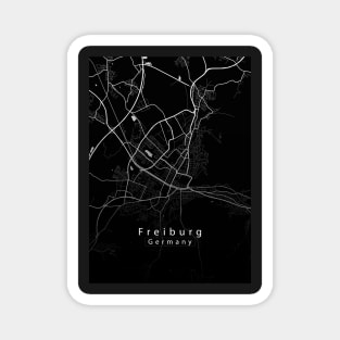 Freiburg Germany City Map dark Magnet