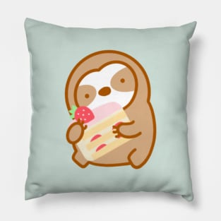 Cute Strawberry Shortcake Sloth Pillow