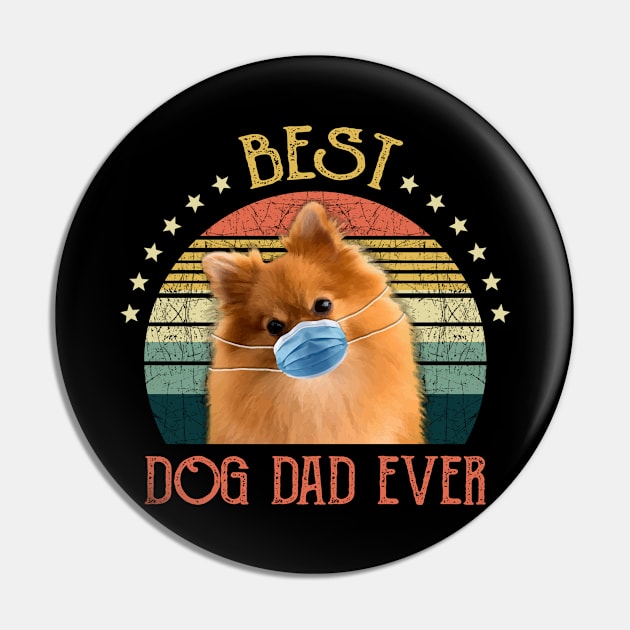 Mens Best Dog Dad Ever Pomeranian Fathers Day Gift Pin by gussiemc