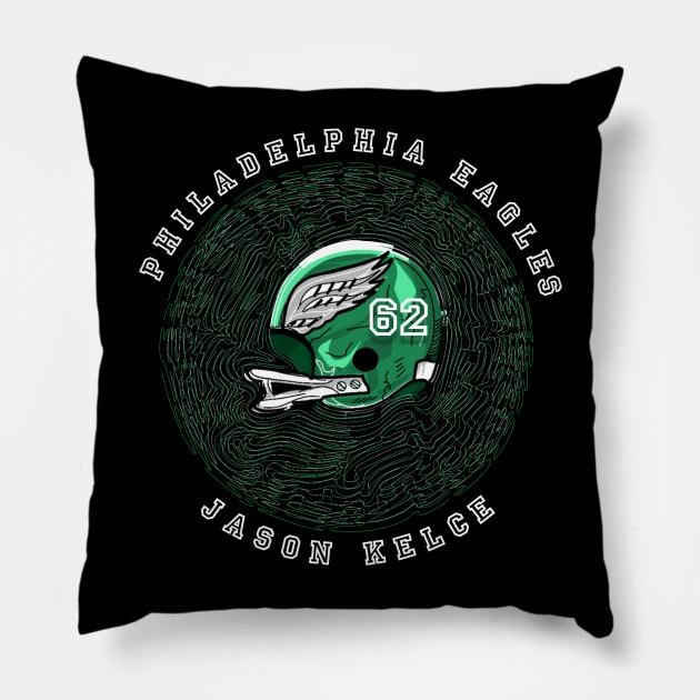 Jason Kelce Philadelphia eagles Helmet Pillow by Mic jr