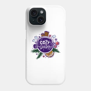 cozy winter illustration Phone Case