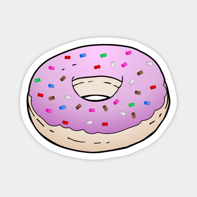 Donut Light Purple Glaze Sprinkles Magnet by Restarter