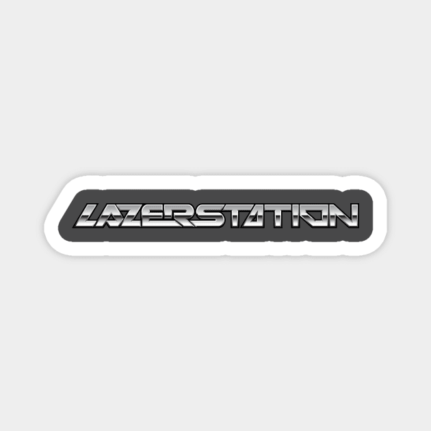 Old Lazer Station Logo in Chrome Magnet by Lazer Station