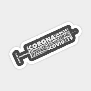 Corona Injection Wordcloud Magnet