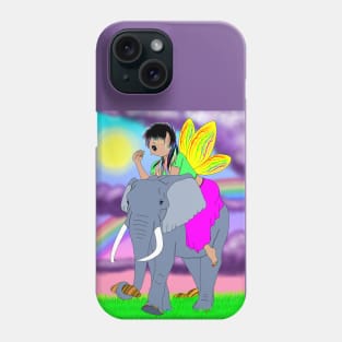 Tiger's eye fairy and elephant friend Phone Case