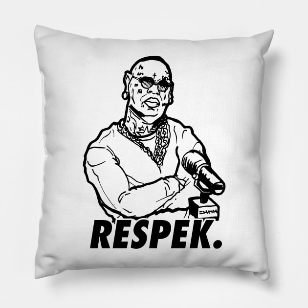 Birdman Respek Pillow by sketchnkustom