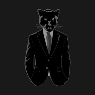 Panther in Black Suit T-Shirt