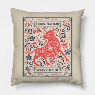 Year of the Ox Chinese New Year Pillow