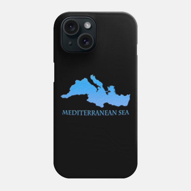 Mediterranean Sea Outline Phone Case by gorff