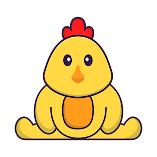 Cute chicken is sitting. T-Shirt