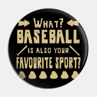 Baseball Bat Pitcher Baseman Saying Pin