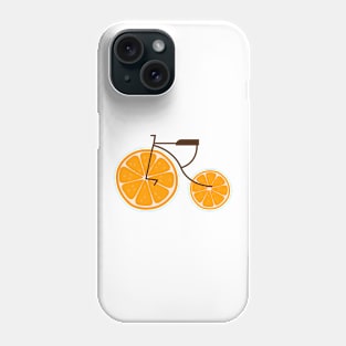 orange wheels bicycle Phone Case