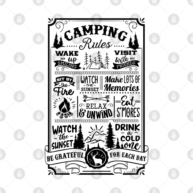 Camping rules by Myartstor 