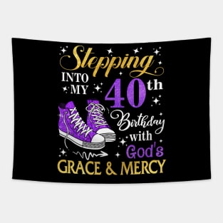 Stepping Into My 40th Birthday With God's Grace & Mercy Bday Tapestry