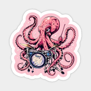 Octopus Drummer Magnet