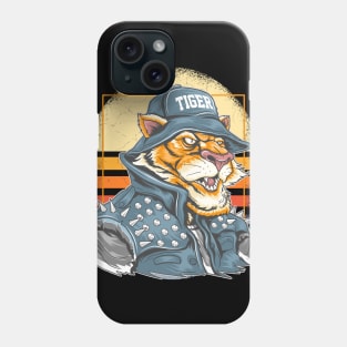 Vintage Punk Tiger Rocks Phone Case