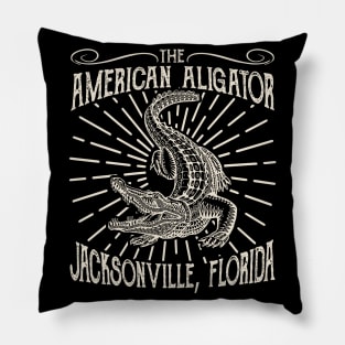 The American Aligator Jacksonville Florida Pillow