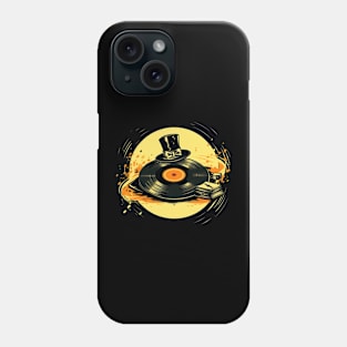 Top Hat And a Vinyl Record Classic Music Phone Case