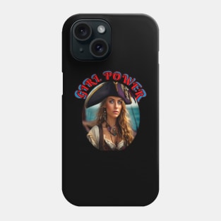 Girl power, lady pirate captain Phone Case