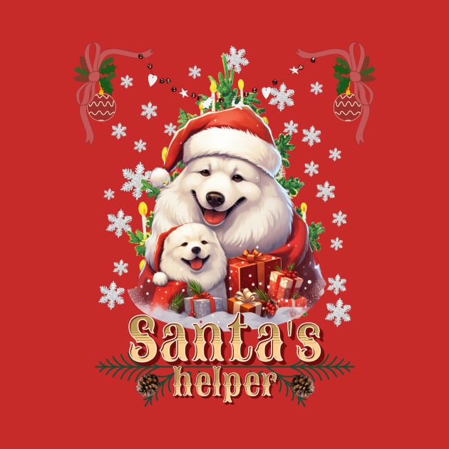 Santa's Helper, Samoyed dog by HSH-Designing