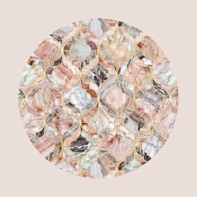 Rose Marble Moroccan Tile Pattern by micklyn