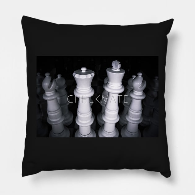 Checkmate large chess pieces Pillow by Robtography