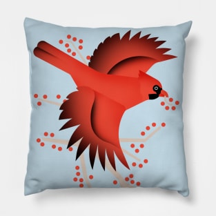 Cardinal bird Pillow