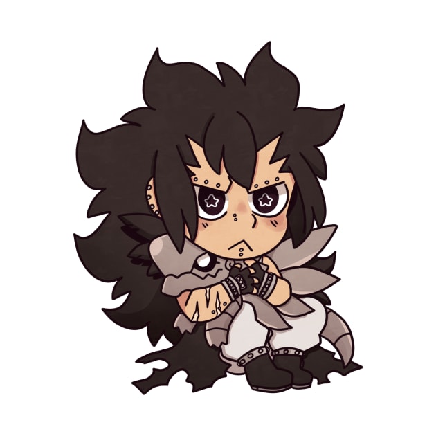 Gajeel and a Metalicana plushie by Dragnoodles