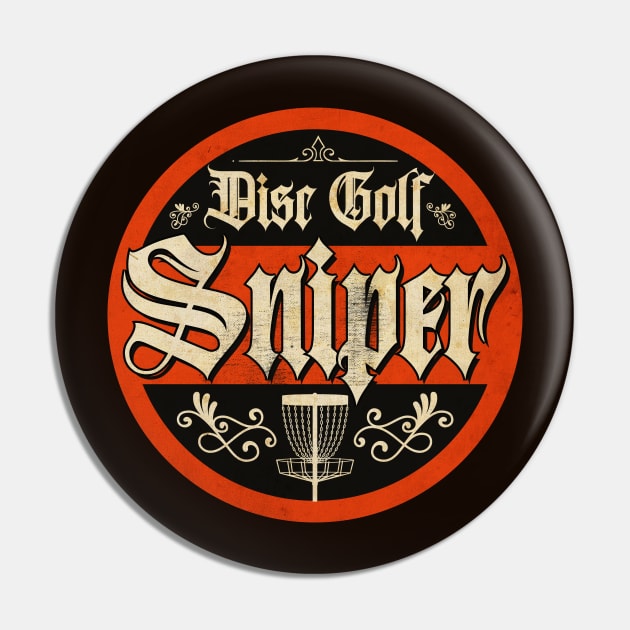 Vintage Disc Golf Sniper Pin by CTShirts