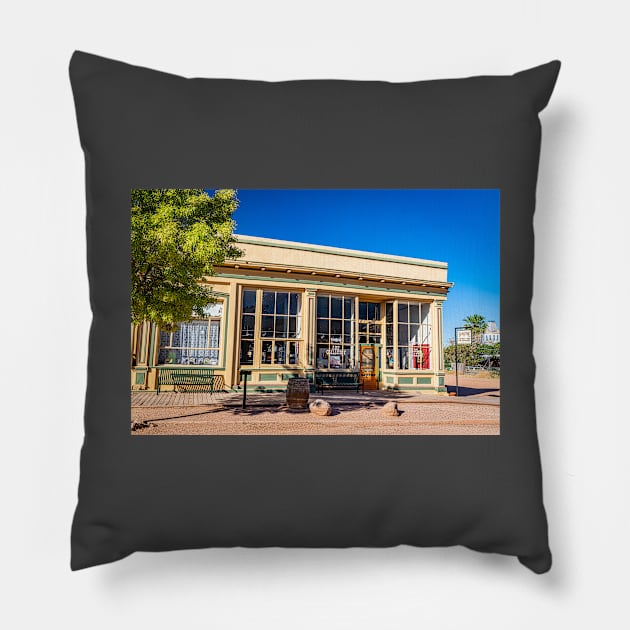 Allen Street in Tombstone, Arizona Pillow by Gestalt Imagery