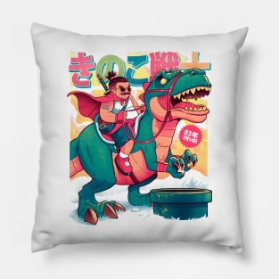 Mushrrom Warrior & Dinosaur Pillow