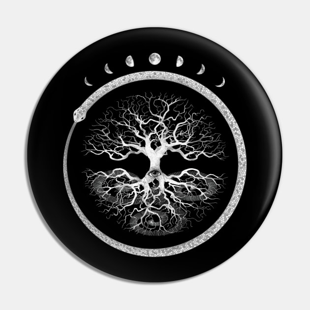 Ouroboros Tree of LIfe Pin by BrendaErickson