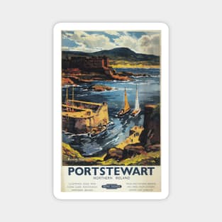 Portstewart, Northern Ireland - Vintage Railway Travel Poster - 1954 Magnet