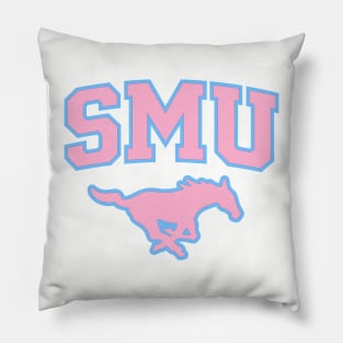 SMU Blue Logo & Pink Peruna Pillow