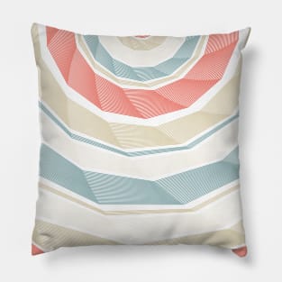 Spiraling Waves Line Pattern Pillow