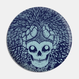 Skull and Tree Crown Pin