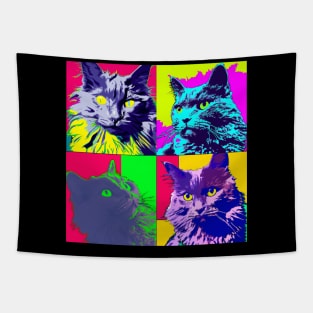 Nebelung Cat Pop Art - Cat Lover Gift Tapestry