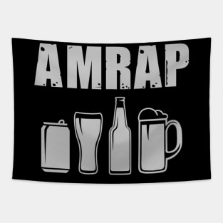 Amrap Drinking Funny Beer Wine Spirits Tapestry