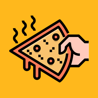 Hand Held Pizza Slice T-Shirt