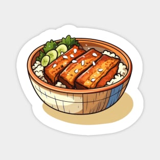 Satisfy your cravings with this mouth-watering unagidon grilled eel rice bowl Magnet