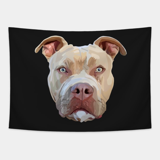 Pitbull Dog Tapestry by thedailysoe