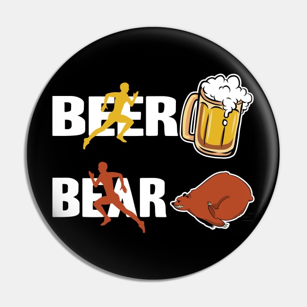 Beer Bear Funny Gift Booze Birthday Alcohol Drinking Party Pin by Kuehni