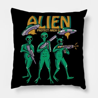 Alien Protect Area 51 Pillow